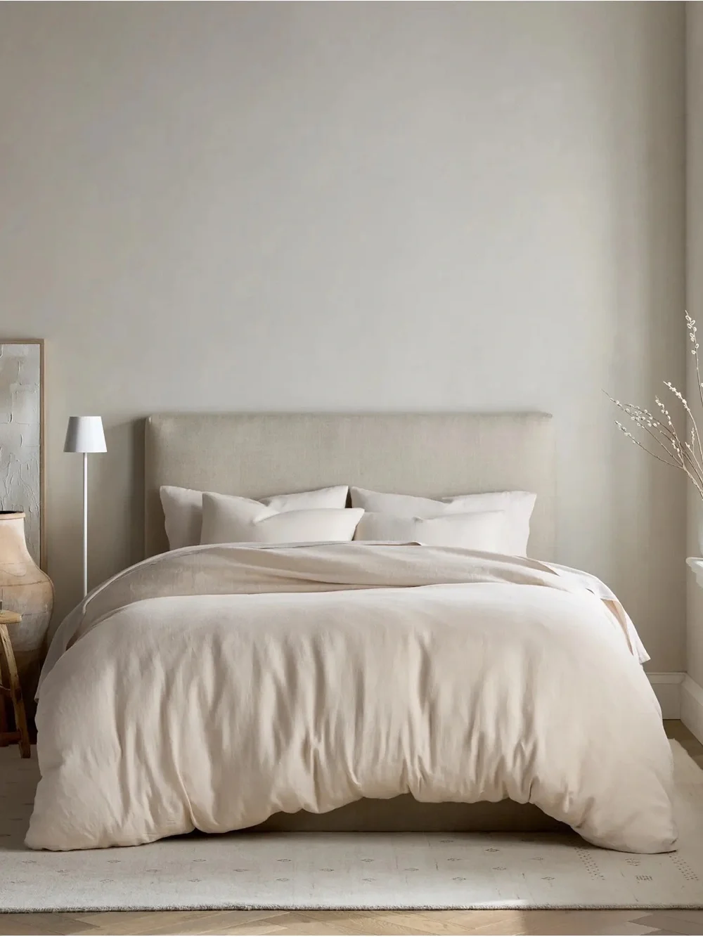 Quince European Linen TWIN Duvet Cover - SAND color - NEW